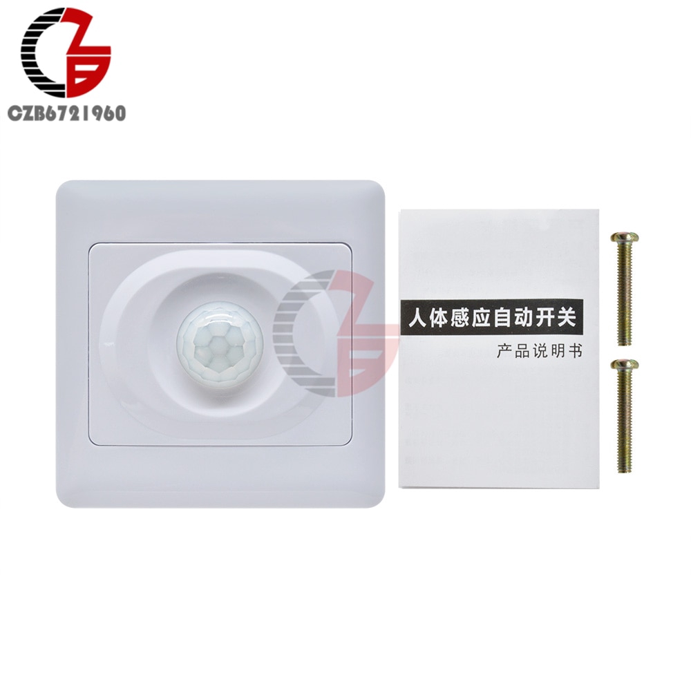 AC 110V 220V LED PIR Motion Sensor Switch IR Infrared Human Induction Detect Sensor Indoor Outdoor On Off Switch Light Switch | BigBuy360 - bigbuy360.vn
