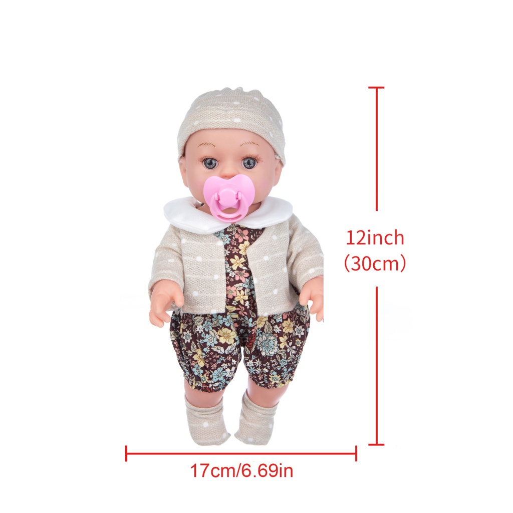 Búp Bê Sơ Sinh Silicone 12 Inches Sống Động Như Thật