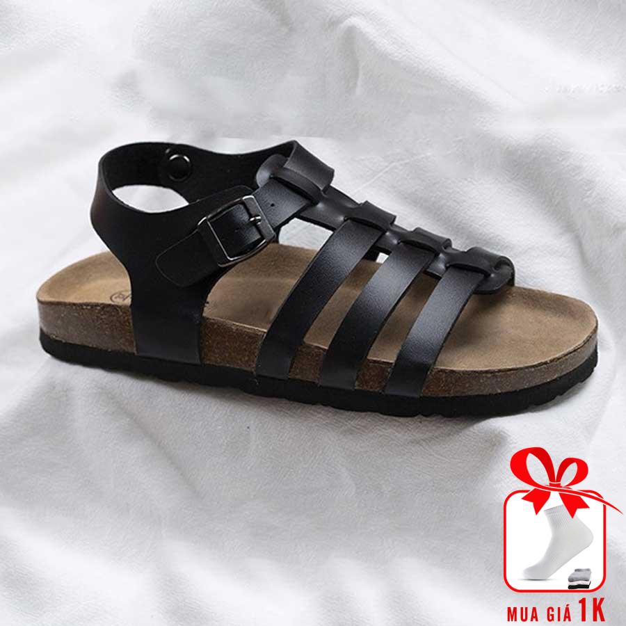 Dép Birken đế trấu giày sandal nam nữ rọ chiến binh Detaunisex - SATA41