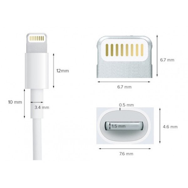 Cáp sạc Lightning iPhone iPad Airpods FOXCONN 5V-1A casealpha