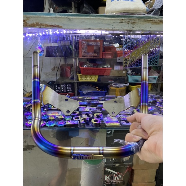 Cảng titan gắn xe số honda yamaha wave alpha rs rsx a blade 2017 dream sirius