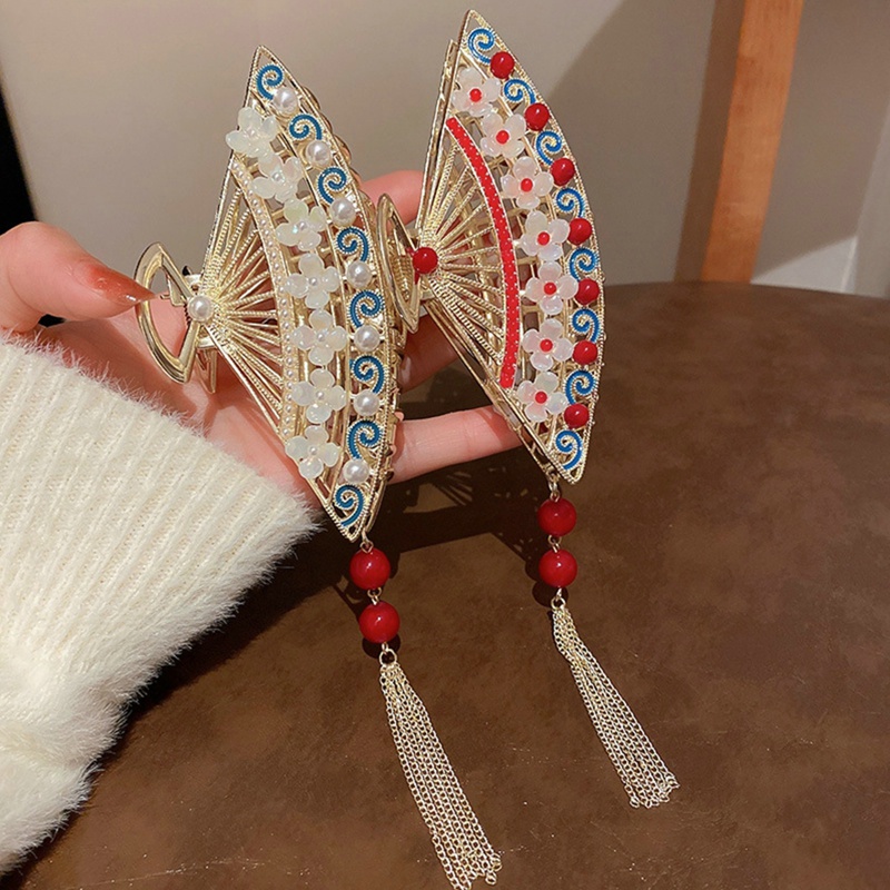 Kẹp Tóc Hoa Hồng Đính Đá / Ngọc Trai Giả Bằng Hợp Kim Thời Trang Cho Nữ