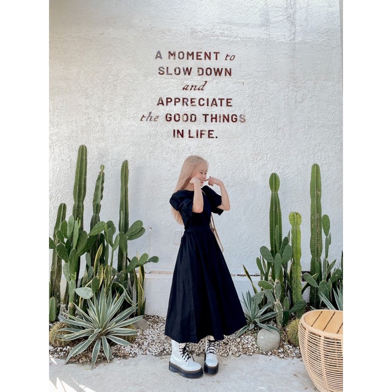 Grass Dress - Đầm dáng dài hở eo tay phồng - Remmus.vn | BigBuy360 - bigbuy360.vn