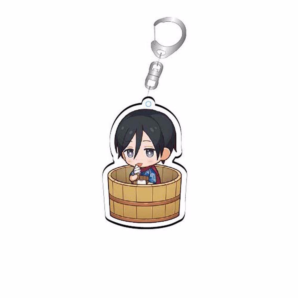 LANFY Móc Khóa Nhựa Acrylic Hình Levi Ackerman Attack on Titan Dễ Thương