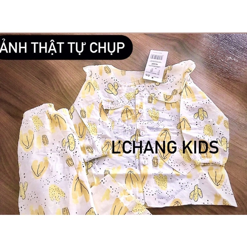 Bộ Pijama Cho Bé Gái Chất Đũi Rời Dài Tay Từ