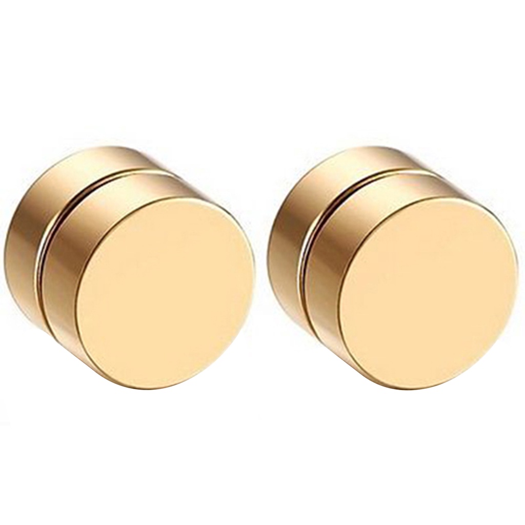 Bông tai nam châm hình tròn bằng thép không gỉ kiểu dáng sang trọng