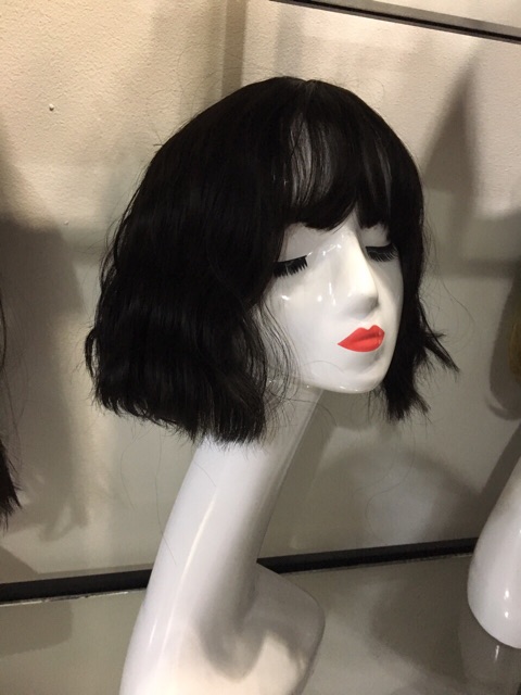 Tóc giả nguyên đầu nữ đẹp xù ngắn ❤️FREESHIP❤️tặng kèm lưới trùm tóc- mã D3057