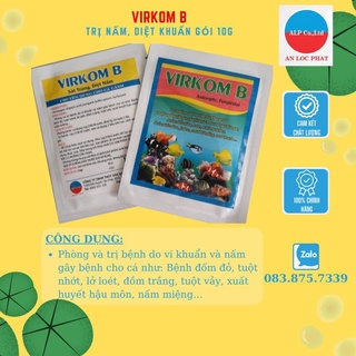 VIRKOM B sát trùng, diệt nấm, diệt virus, giúp cá sung khỏe 10gr
