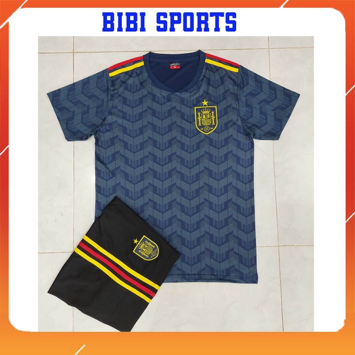 Áo bóng đá banh in tên bộ quần áo đá bóng nam Tây Ban Nha BIBI SPORT đồ thể thao trẻ em thun lạnh mẫu mới nhất 2021-20