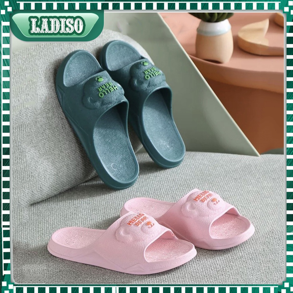 Dép nữ quai ngang LADISO hình gấu nổi cute hàng QC cực êm chân - TT328
