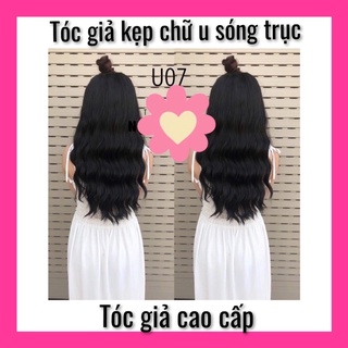 Tóc giả kẹp u❇️freeship ❇️tóc kẹp chữ u xù sóng xoăn trục ❇️