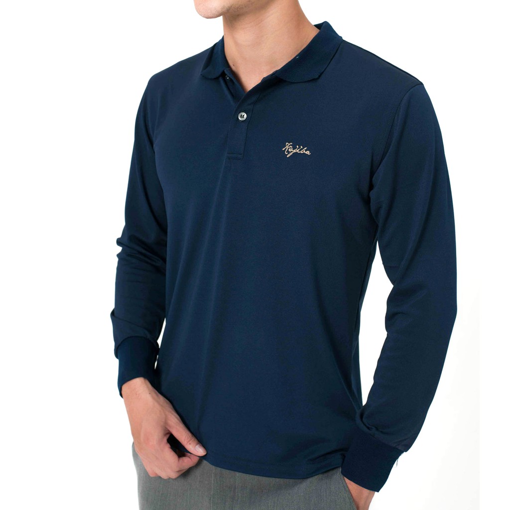 áo thun nam dài tay , áo thun dài tay thu đông cổ bẻ vải cotton hơi co dãn dày dặn nhiều màu | BigBuy360 - bigbuy360.vn