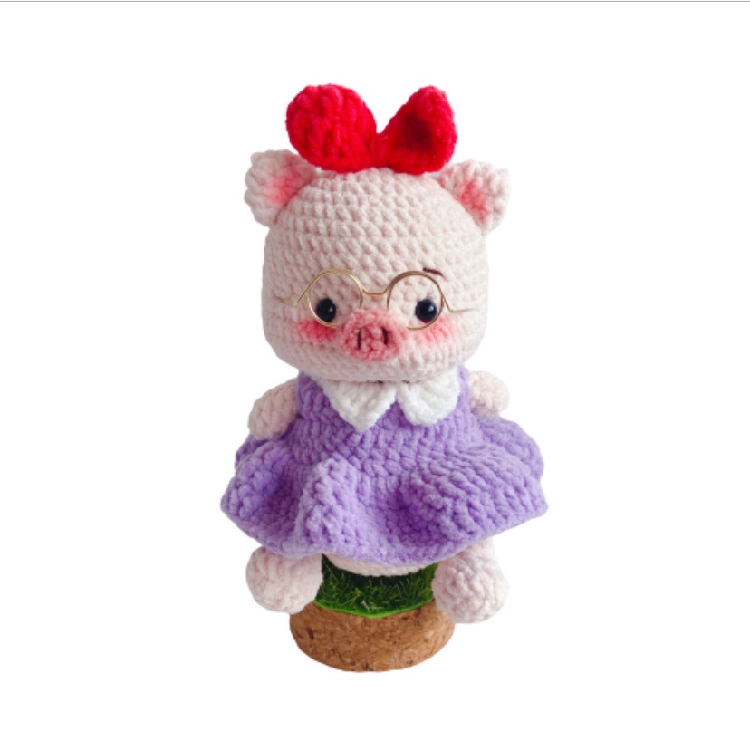 🐷Chart Tiếng Việt chú Heo ngồi siêu đáng yêu - Yêu Handmade