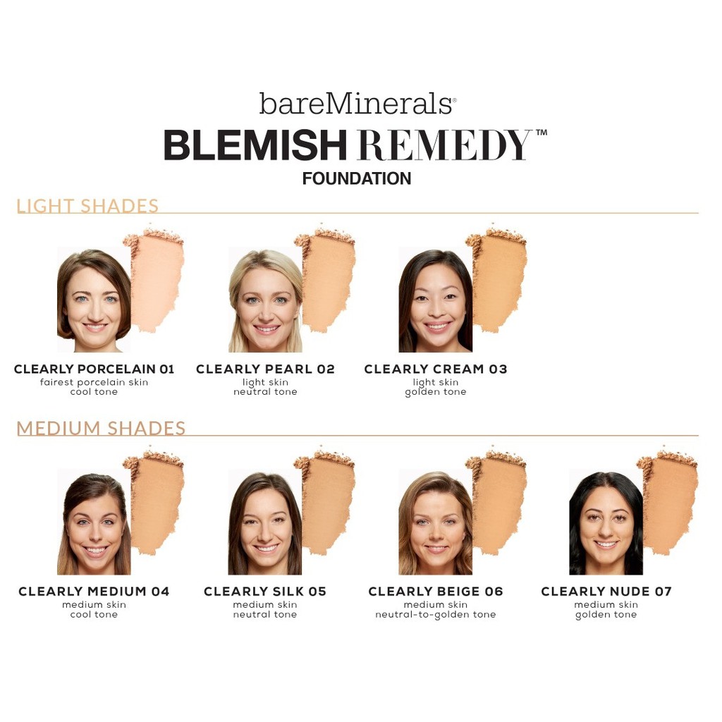 Phấn Nền Bột Khoáng Khắc Phục Nhược Điểm BareMinerals Blemish Remedy