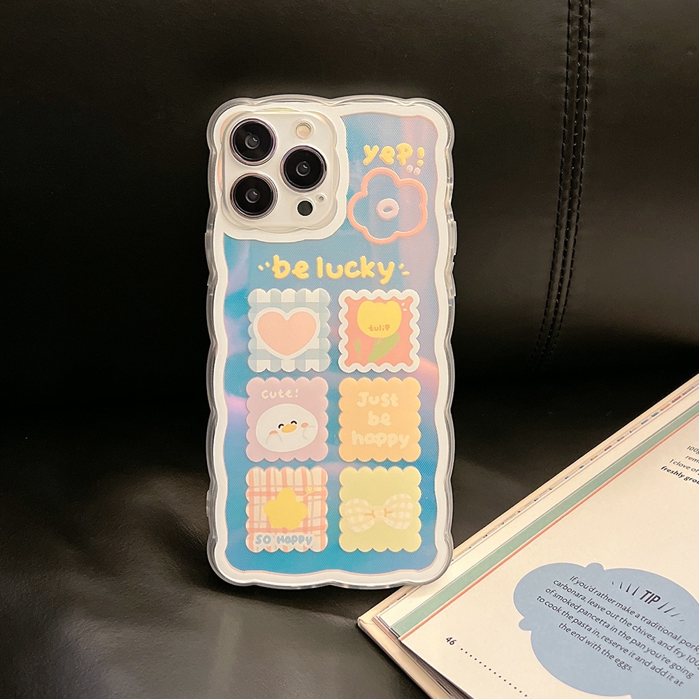 Ốp lưng iphone trong lượn sóng be lucky 6/6s/6plus/6splus/7/7plus/8/8plus/xs/11/12/13/14/pro/max/plus/promax TLS24