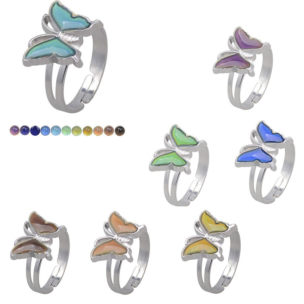 1 Nhẫn Hình Mặt Trăng, Bươm Bướm, Trái Tim, Có Thể Điều Chỉnh Nhiệt Độ