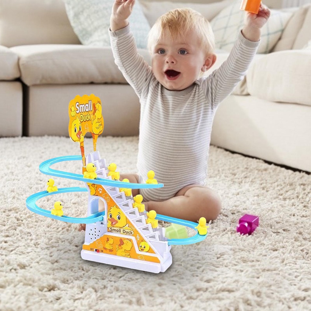 Đồ chơi phát nhạc hình vịt con dễ thương cho bé 0-6 6-12 18 tháng và 3 tuổi