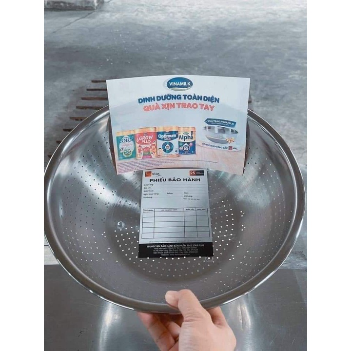 Rổ inox Fivestar Cao cấp 304 30cm Quà tặng từ Vinamilk