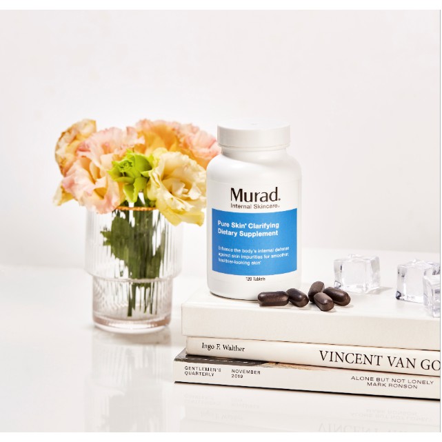 Viên uống Murad Pure Skin Clarifying Dietary Supplement 120 viên Tặng Outsmart Acne Clarifying Treatment 50ml
