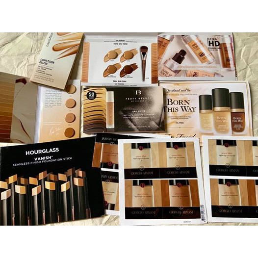 [Sample] Kem nền, che khuyết điểm các hãng Giorgio Armani , Make up for ever, too faced, fenty beauty pro filt'r, ...