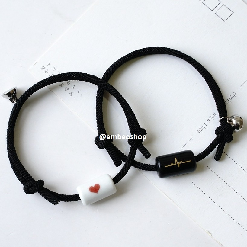 Vòng tay cặp đôi handmade nhịp tim.