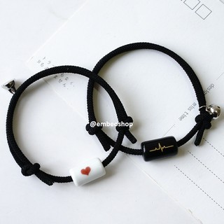 Vòng tay cặp đôi handmade nhịp tim.