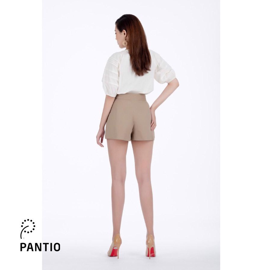 FAS32960 - Áo sơ mi ngắn tay vải cotton cổ cách điệu buộc nơ - PANTIO