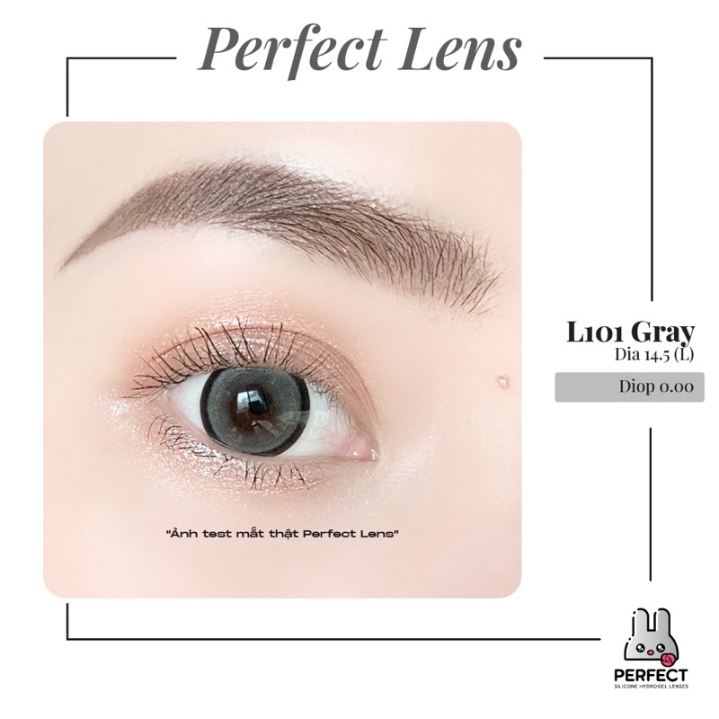 Lens Mắt , Kính Áp Tròng Không Độ , L101 GRAY , DIA 14.5 , Dành Cho Mắt Khô Yếu Giá Sale