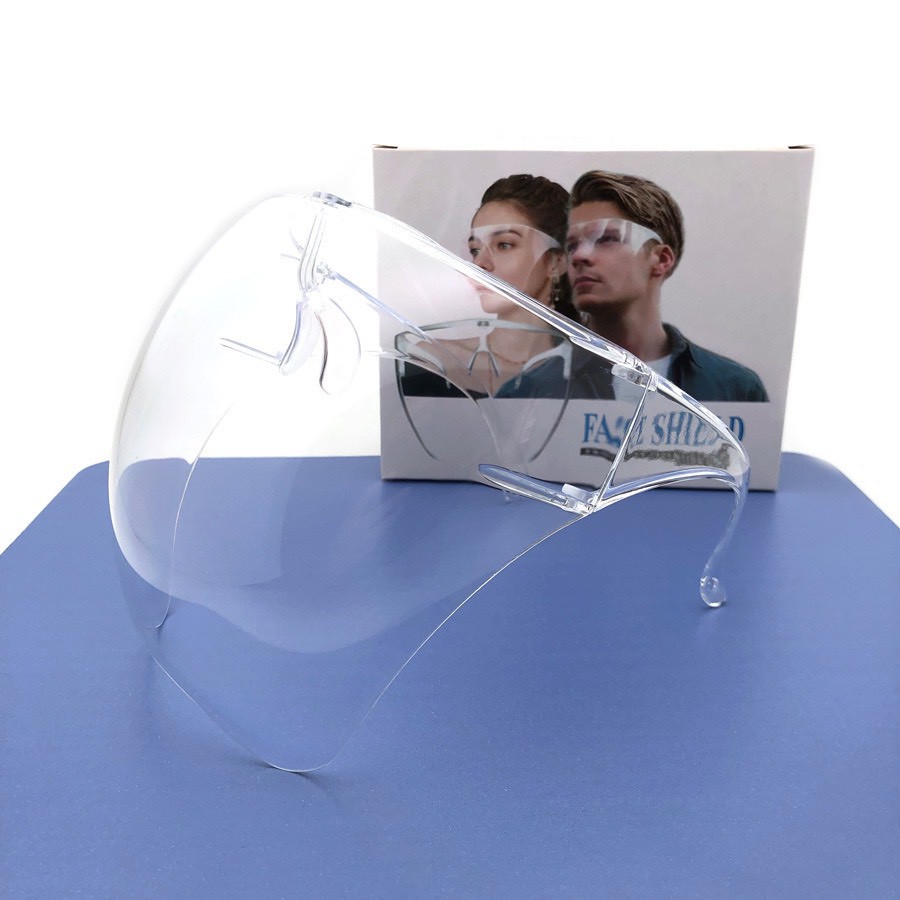 Kính chắn giọt bắn face shield trong suốt không mờ che kín mặt mang lại sự an toàn