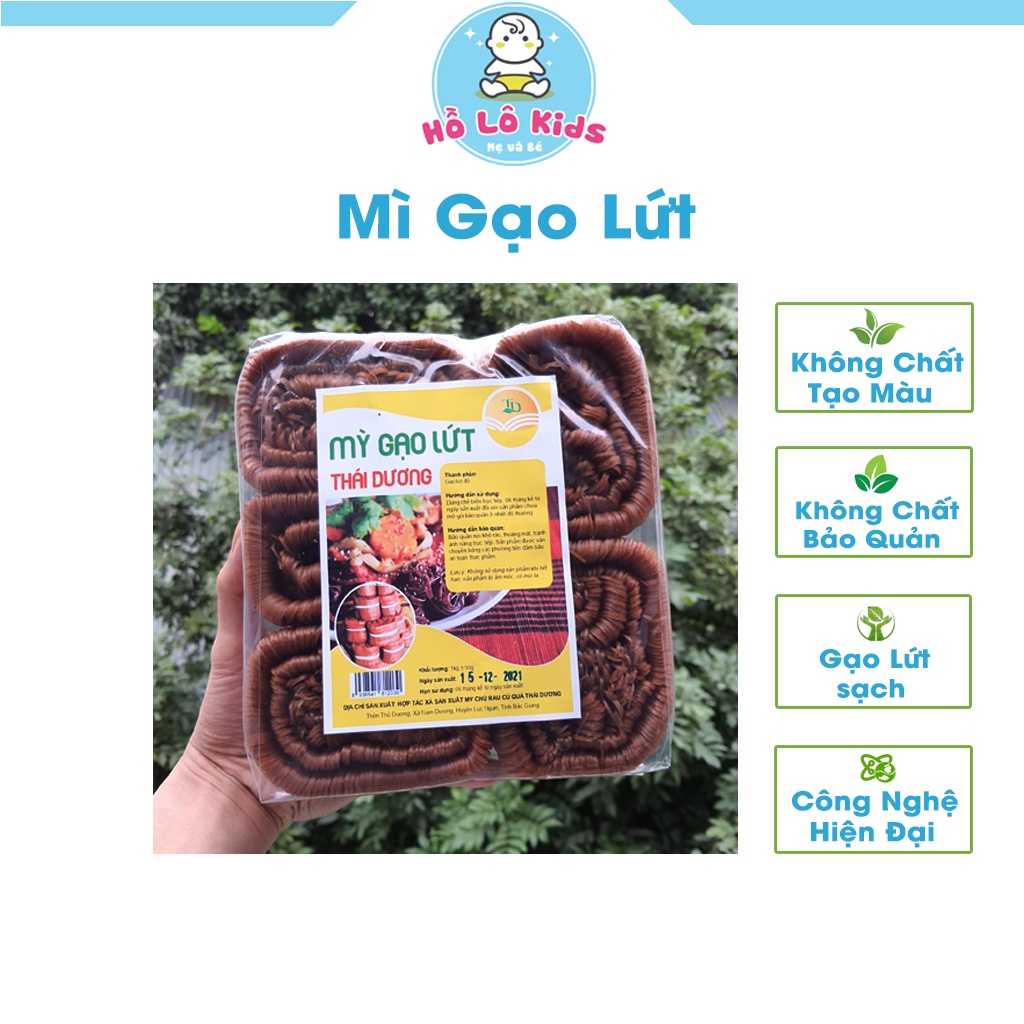 1kg Mì gạo lứt ăn kiêng giảm cân các bé ăn dặm 1kg Hồ Lô Kids