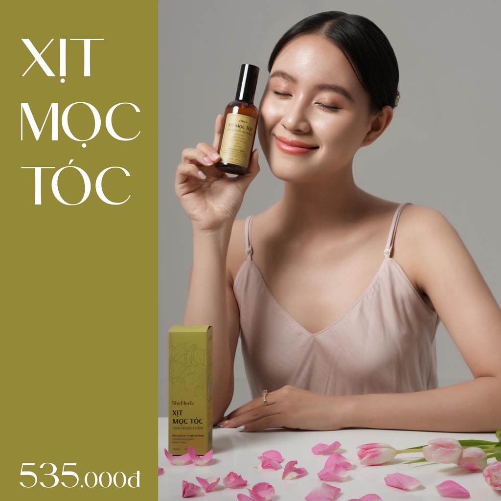Xịt Mọc Tóc Vỏ Bưởi, Hương Nhu Cao Cấp She Herb Mọc Tóc Nhanh Chóng, Ngăn Ngừa Gàu Chuyên Sâu 120ml