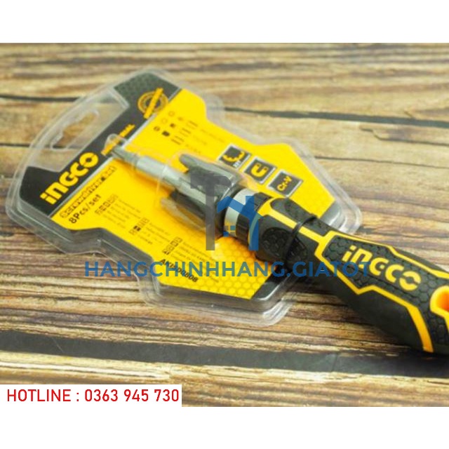 ĐỒ NGHỀ INGCO Bộ 8 tua vít AKISD0808