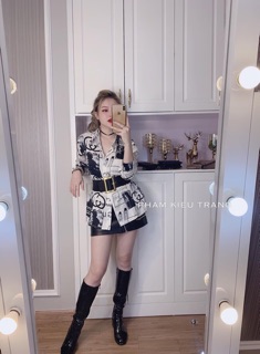 Áo sơ mi hoạ tiết gucci