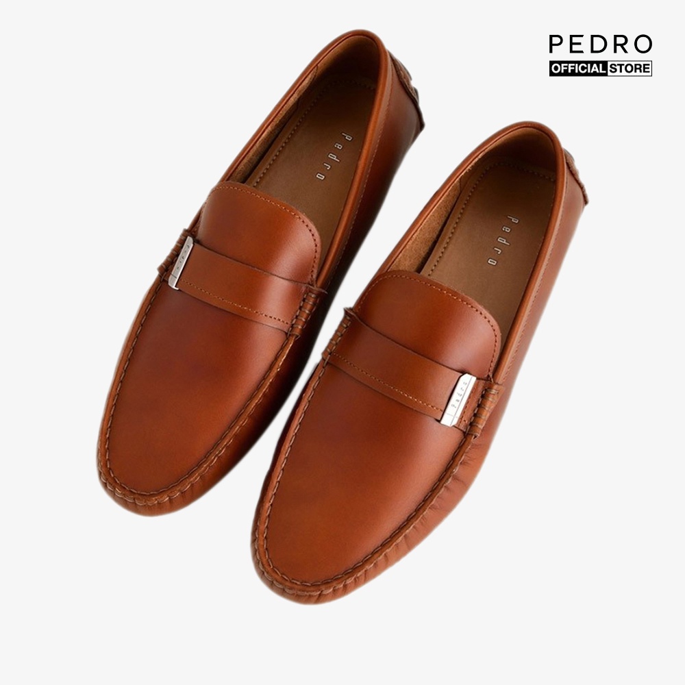 PEDRO - Giày lười nam phối dây ngang Burnished Leather PM1-65110229-51