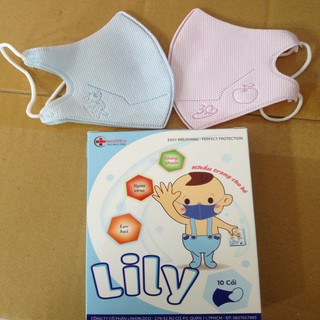 Hộp 10 Khẩu Trang Kháng Khuẩn Lily Cho Bé Giá Tốt