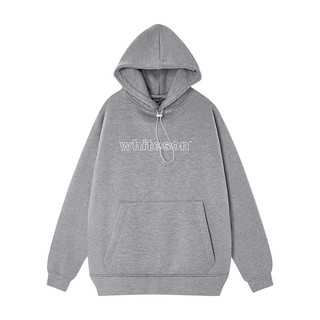 Hoodie "logo ss20" double label grey