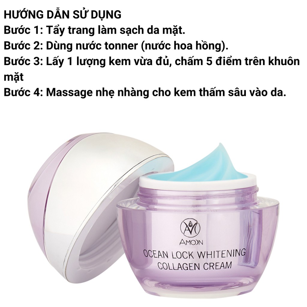 [Trắng Nhanh]Kem trắng da mặt hàn quốc, làm trắng da mặt, chăm sóc da, Kem Face Collagen Amoon Hàn Quốc