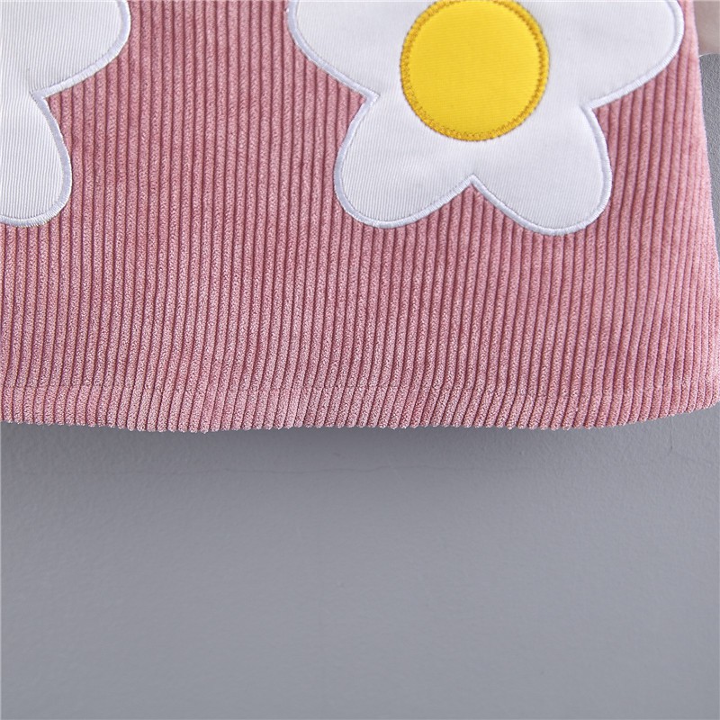 ☀ sunny ღ Set đầm hoa kèm yếm nhung xinh xắn cho bé gái