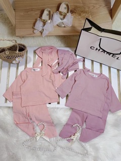 Bộ cotton tai thỏ