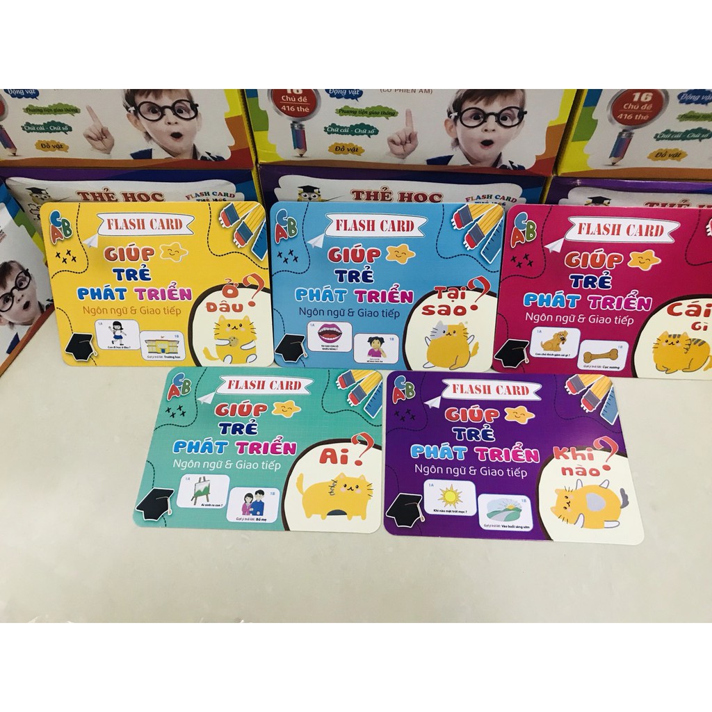 Bộ flashcard giúp trẻ phát triển ngôn ngữ và giao tiếp - Thẻ học thông minh