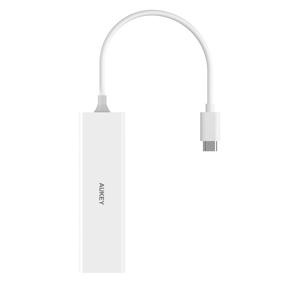 [Mã 2404EL10K giảm 10K đơn 20K] Hub Chia Cổng Type C Sang USB Aukey CB-C17 3 Cổng USB 3.0 Và 1 Cổng Gigabit Ethernet