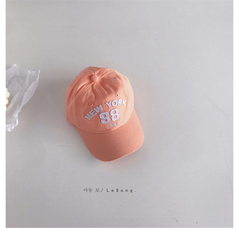 Mũ nón lưỡi trai thêu chữ NY cho bé 3-8 tuổi LTB05