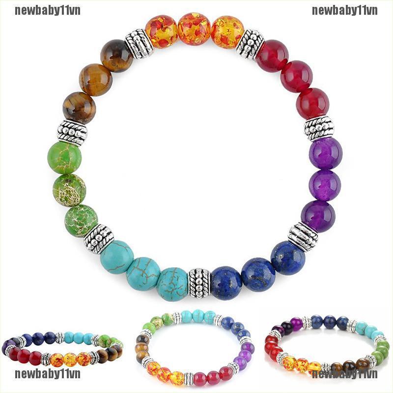 Vòng đá 7 hạt Chakra độc đáo thời trang dành cho nữ