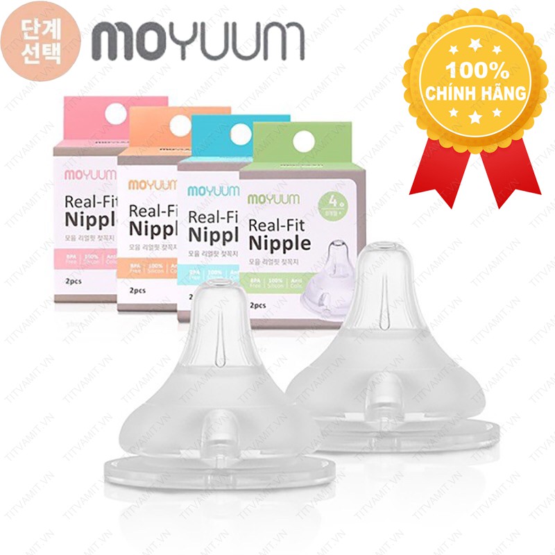 [CHÍNH HÃNG] Núm ti Moyuum Hàn Quốc đủ size 1 - 4