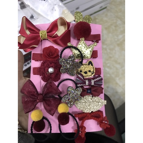 Set kẹp tóc cho bé, hộp quà sinh nhật bé gái, bộ kẹp tóc bé gái đẹp