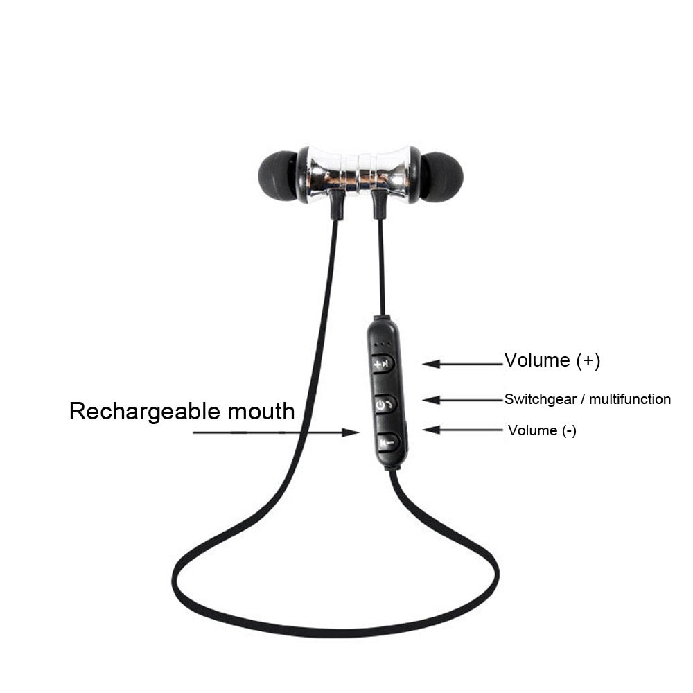 Magnetic Bluetooth 4.2 Headset XT11 Sport Running Wireless In-Ear Earphone Handsfree Headphones With Mic For Smartphones