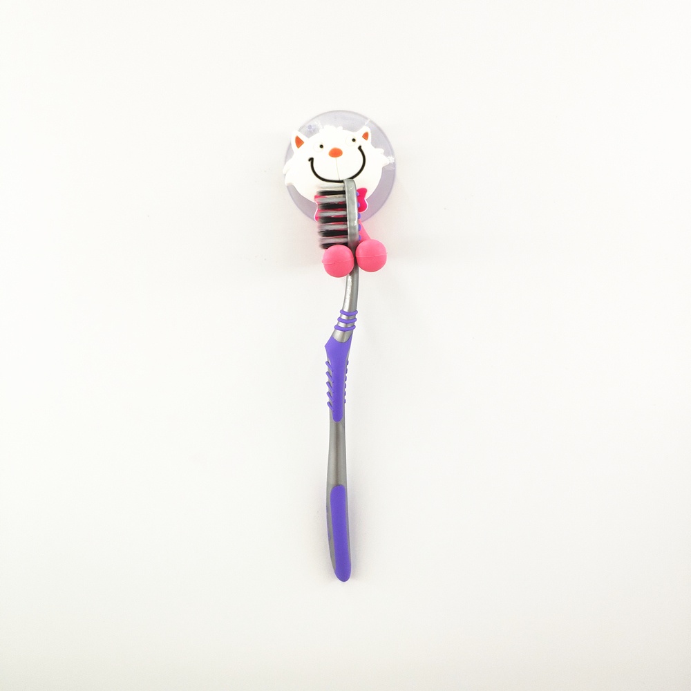 Kẹp bàn chải đánh răng hình thú hút chân không - Kẹp bàn chải đánh răng, cáp sạc hít tường đa năng hình thú