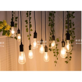 Bộ đèn thả 10 bóng Edison trang trí rạp, quán cafe, quán bar