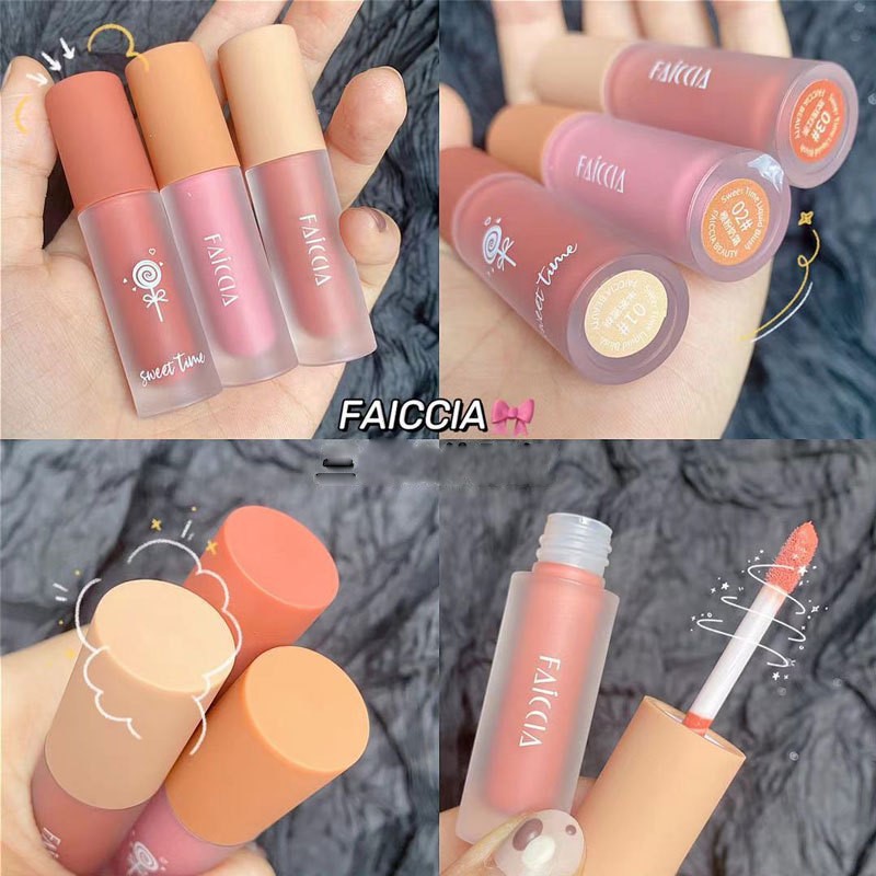 Phấn mắt má dạng lỏng FAICCIA Sweet Time matte lì hot trend FACI10