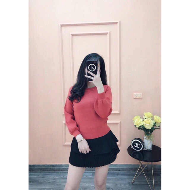 Áo len tay bồng